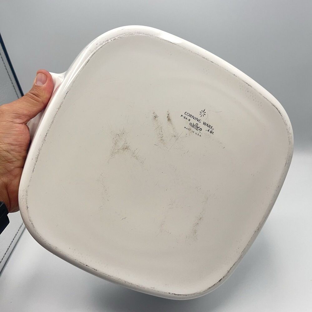 Vintage Corning Ware Blue Cornflower 4 Qt Casserole P-84-B w/ Lid USA 1960s - Picture 12 of 13